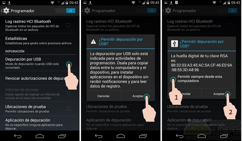 eliminar sistema de bloqueo ADB desbloquear tu android